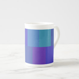 Caneca De Porcelana Padrão de Paleta Azul Moderno