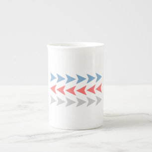 Caneca De Porcelana Padrão de Seta