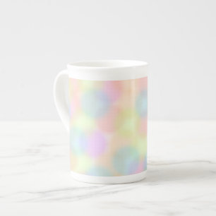 Caneca De Porcelana Padrão do Círculo Geométrico Colorido do Arco-Íris