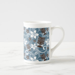 CANECA DE PORCELANA PADRÃO LUAU TIKI (AZUL)
