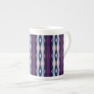 Caneca De Porcelana Padrão Roxo Único