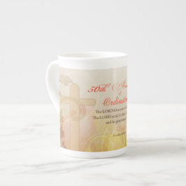 Caneca De Porcelana Padre, 50º Aniversário da Bênção da Ordenação