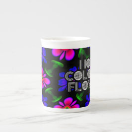 Caneca De Porcelana Padrões de flores rosa adoráveis