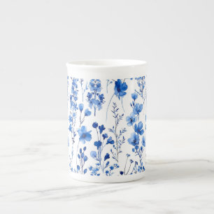 Caneca De Porcelana Padrões de flores silvestres-98186