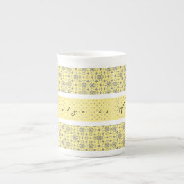 Caneca De Porcelana Padronizado Amarelo - Mug de porcelana fina