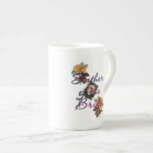 Caneca De Porcelana Pai Da Noiva Floral