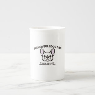 Caneca De Porcelana Pai de Bulldog Francês