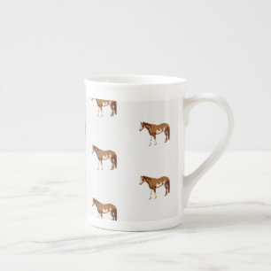 Caneca De Porcelana Paint Horse Equestrian Watercolor Americano