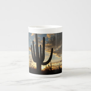 Caneca De Porcelana Paisagem do Deserto de Arizona Saguaro Sunset II