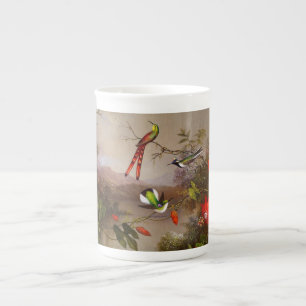 Caneca De Porcelana Paisagem tropical com dez beija-flores