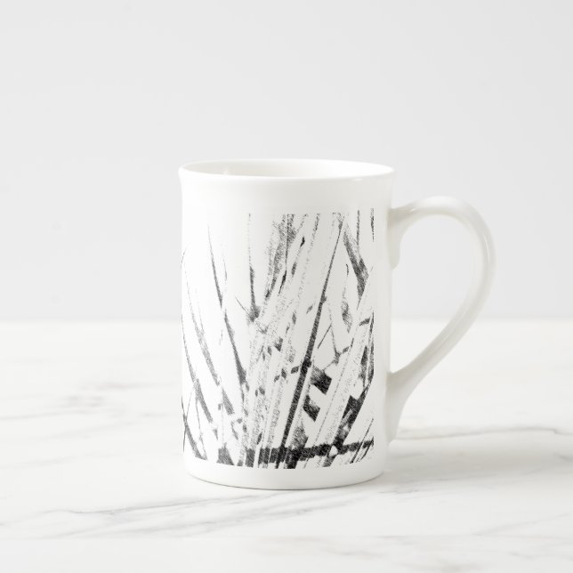 Caneca De Porcelana Palm Tree deixa um esboço de minimalismo (Direita)