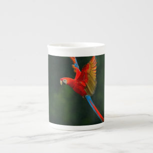 Caneca De Porcelana Papagaio em vôo