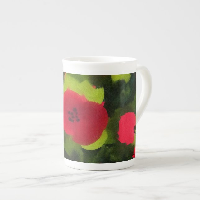 Caneca De Porcelana Papas Pintados | Floral Artefato (Frente Esquerda)
