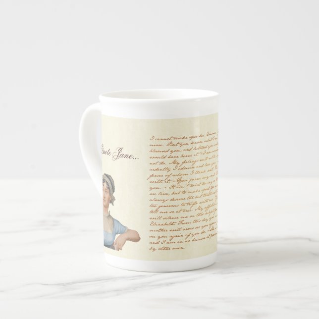 Caneca De Porcelana Para citar o copo de chá das cotações de Jane (Frente Esquerda)