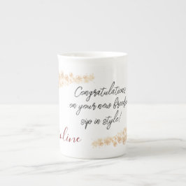 Caneca De Porcelana Parabéns no seu novo estilo de liberdade