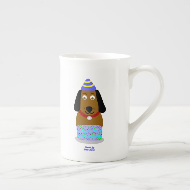 Caneca De Porcelana Parabéns, Pup Bone China Mug (Direita)