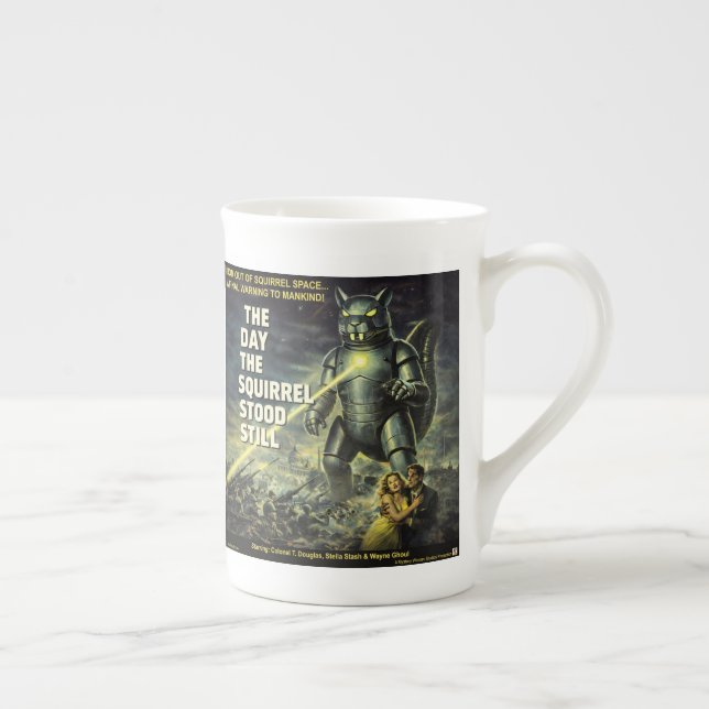 Caneca De Porcelana Paródia do Dia em que o Esquilo Parou (Direita)
