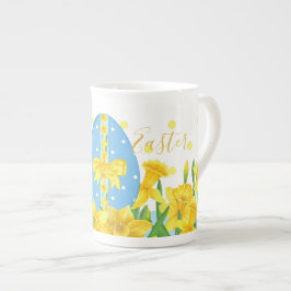 Caneca De Porcelana Páscoa Daffodils Bone China Mug