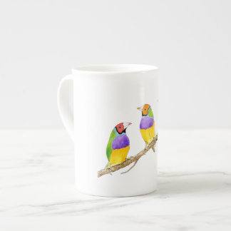 Caneca De Porcelana Pássaro do passarinho de Gouldian