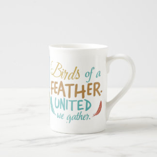 Caneca De Porcelana Pássaros de uma Pena Unida Nós Reunimos Mug Especi