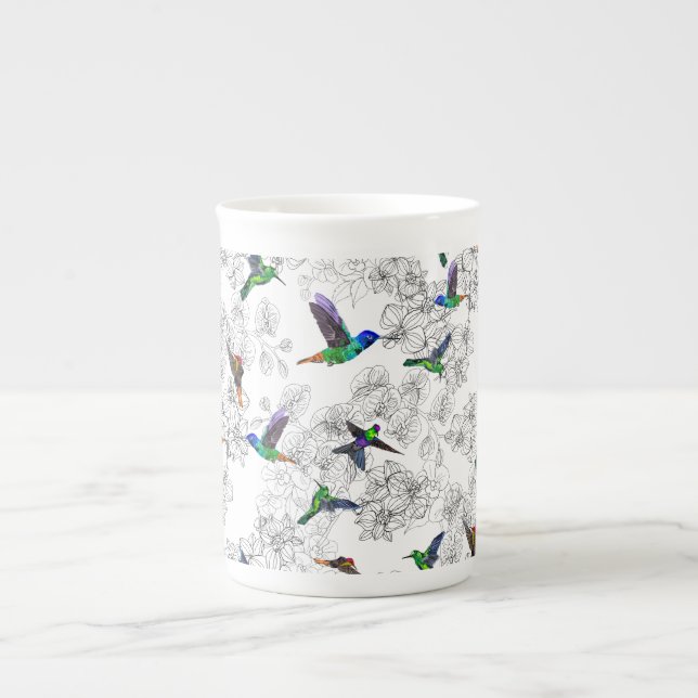 Caneca De Porcelana Pássaros Voadores Mug (Frente)