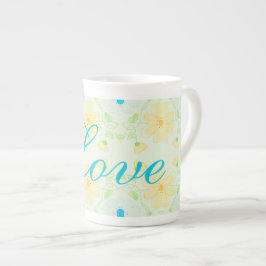 Caneca De Porcelana Pastel Flutuou Mug China Com Blues