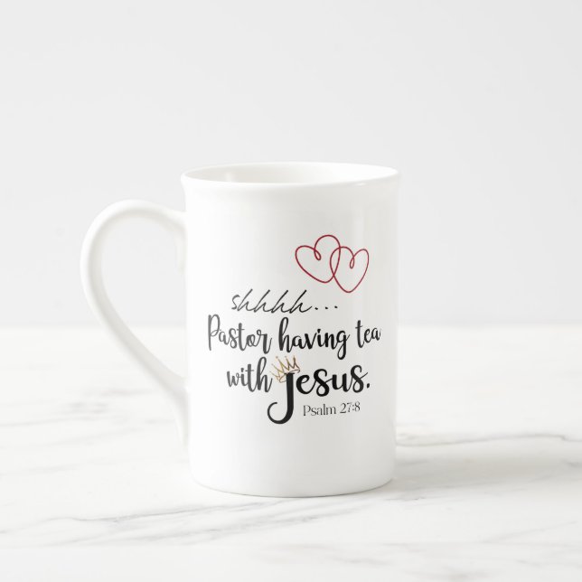Caneca De Porcelana PASTOR TEA COM JESUS Christian Quiet Time (Esquerda)
