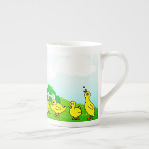 Caneca De Porcelana Pato-Mãe e Patos