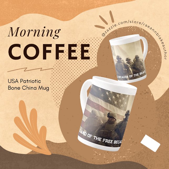 Caneca de Porcelana Patriótica EUA (Criador carregado)