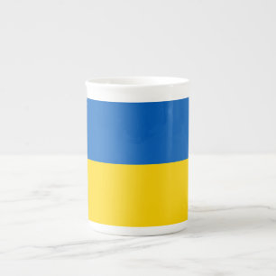 Caneca De Porcelana Patriótico ucraniano da bandeira de Ucrânia