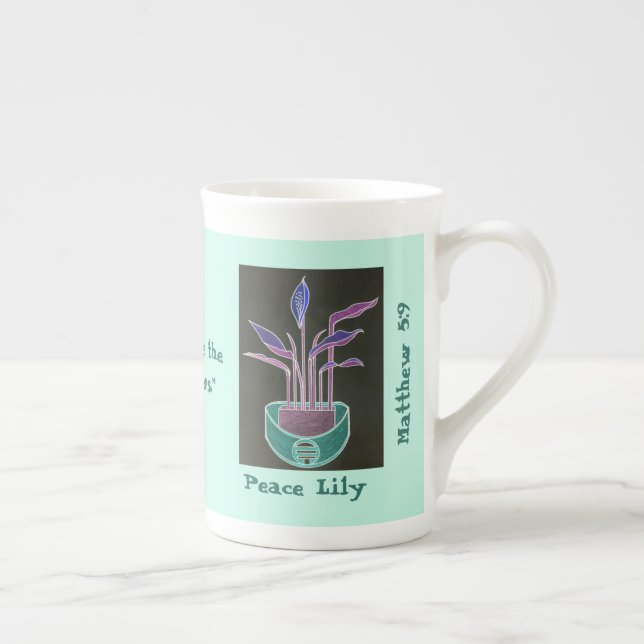 Caneca De Porcelana Peace Lily (Direita)