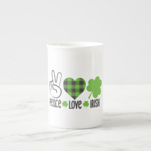 Caneca De Porcelana Peace Love Irish-60682