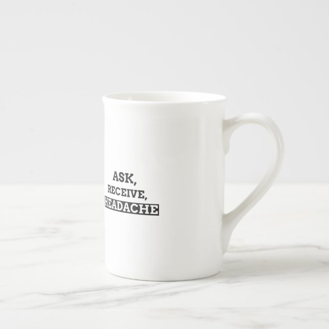 Caneca De Porcelana Peça, Receba, Dor de Cabeça (Direita)