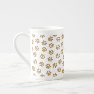 Caneca De Porcelana Peças De Porco, Peças De Cão, Peças Douradas Laran