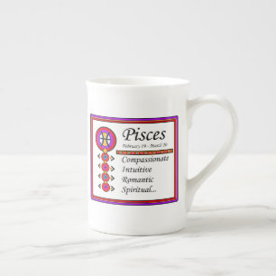 Caneca De Porcelana Peixes Personalidade Traça Osso China Tumg