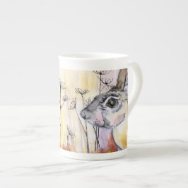 Caneca De Porcelana Pele de porcelana com lebre