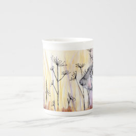 Caneca De Porcelana Pele de porcelana com lebre