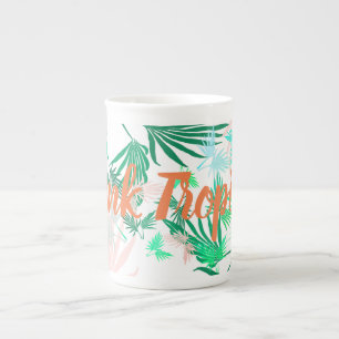 Caneca De Porcelana Pense Em Uma Árvore De Palma Positiva Deixa Uma X