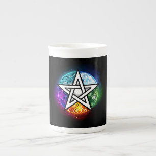 Caneca De Porcelana Pentagrama do Wiccan