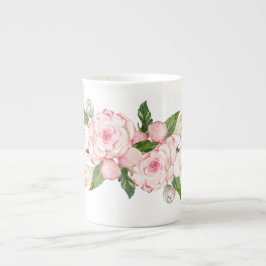 Caneca De Porcelana Peões de aquarelas de cor tenra