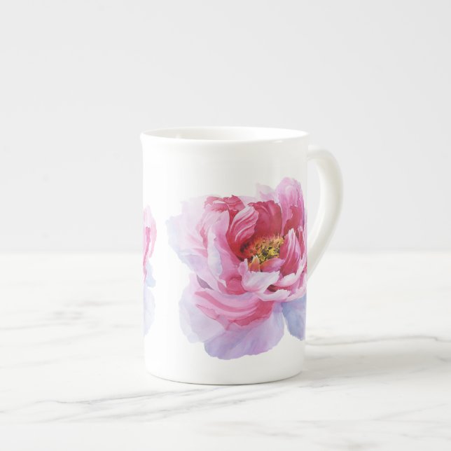 Caneca De Porcelana Peony Mug Cup (China) rosa (Frente Esquerda)