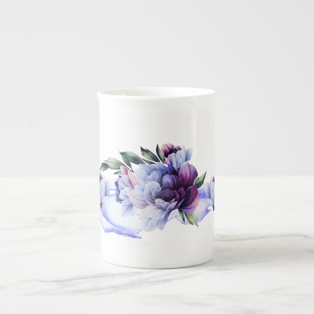 Caneca De Porcelana Peony Noir Bone China Mug (Frente)