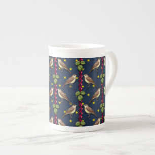 Caneca De Porcelana Pequenos Pássaros De Música