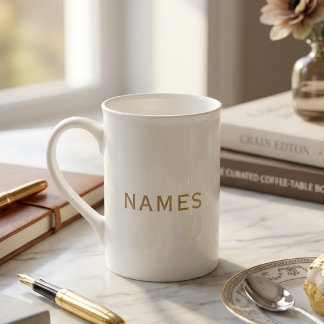 Caneca De Porcelana Personalizado Com Sobrenome ou Apelido