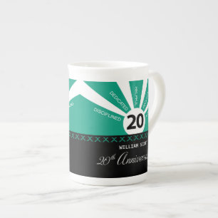 Caneca De Porcelana Personalizar, 20 Ano de Aniversário de Funcionário