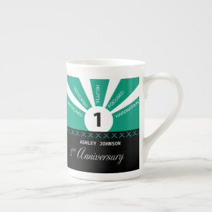 Caneca De Porcelana Personalizar, Aniversário de Funcionários de 1ru