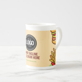 Caneca De Porcelana Personalizar logotipo de empresa | Tema Hotdog do