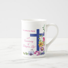 Caneca De Porcelana Personalize, 65 anos freira religiosa