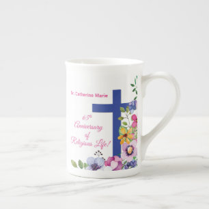 Caneca De Porcelana Personalize, 65 anos freira religiosa