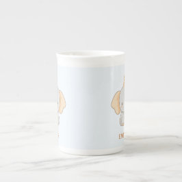 Caneca De Porcelana Personalized Cute Elephant Kids Name